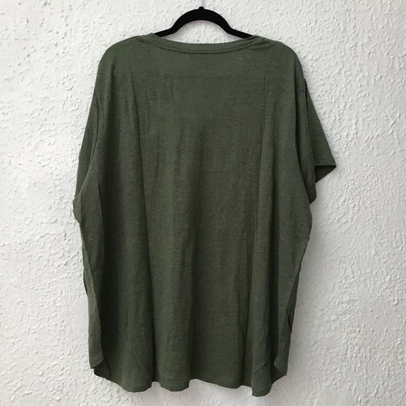 NWT EVERYBODY & EVERYONE  Better V-Neck Linen Tee - Picture 5 of 7